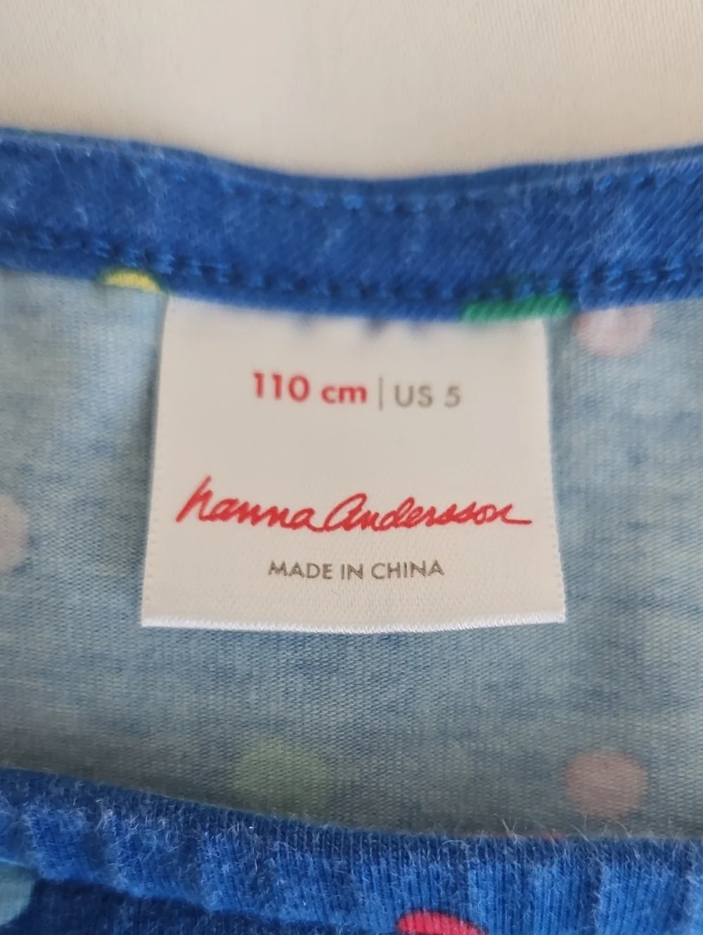 Hanna Andersson Short Sleeve Blue Polka Dot Dress Size 5T